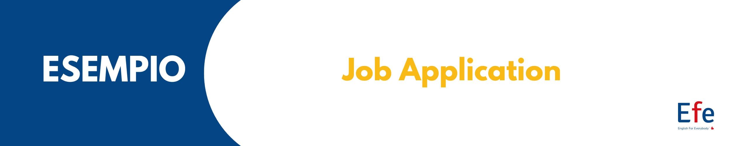 Esempio di Job Application in Inglese